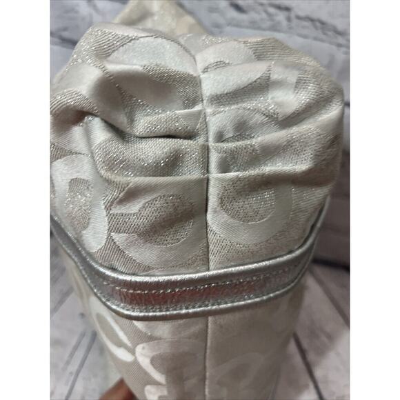 COACH Poppy Signature Silver Jacquard Large Designer‎ Tote Shoulder Bag 14575 - Picture 8 of 16